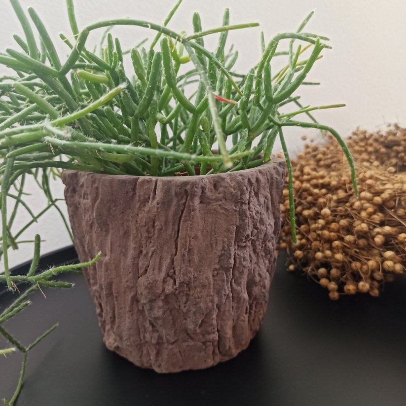 Betonový květináč dekor kůra BETON home