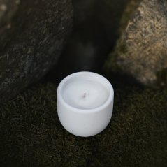 Sójová svíčka v betonu mini BEZ VŮNĚ 70g