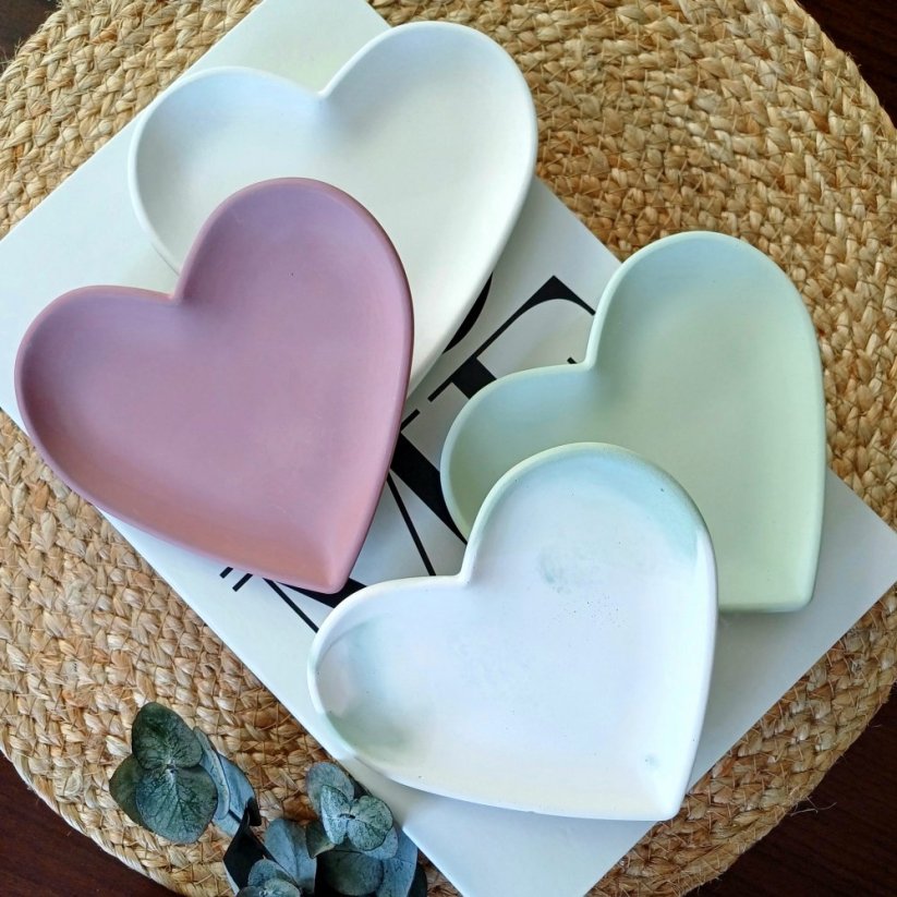 Betonový podtácek srdce BETON home