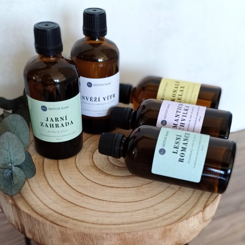 Náhradní náplně do aroma difuzéru 100ml - Vůně: ROMANTICKÁ CHVILKA / Švestka, růže a pačuli