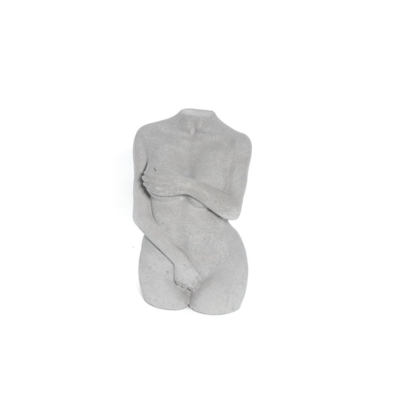 Betonová soška ženské tělo BETON home - Barva: Šedá