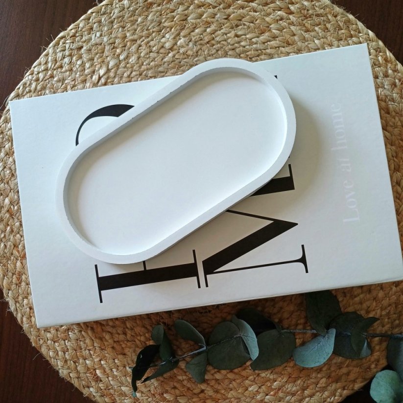 Betonový podtácek ovál BETON home - Barva: Švestková