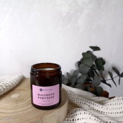 Sójová svíčka ve skle MALINOVÉ POKUŠENÍ / Malina x Pepř 150g