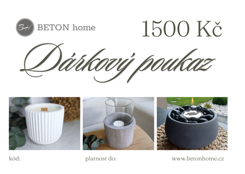 Dárkový poukaz 1500 Kč