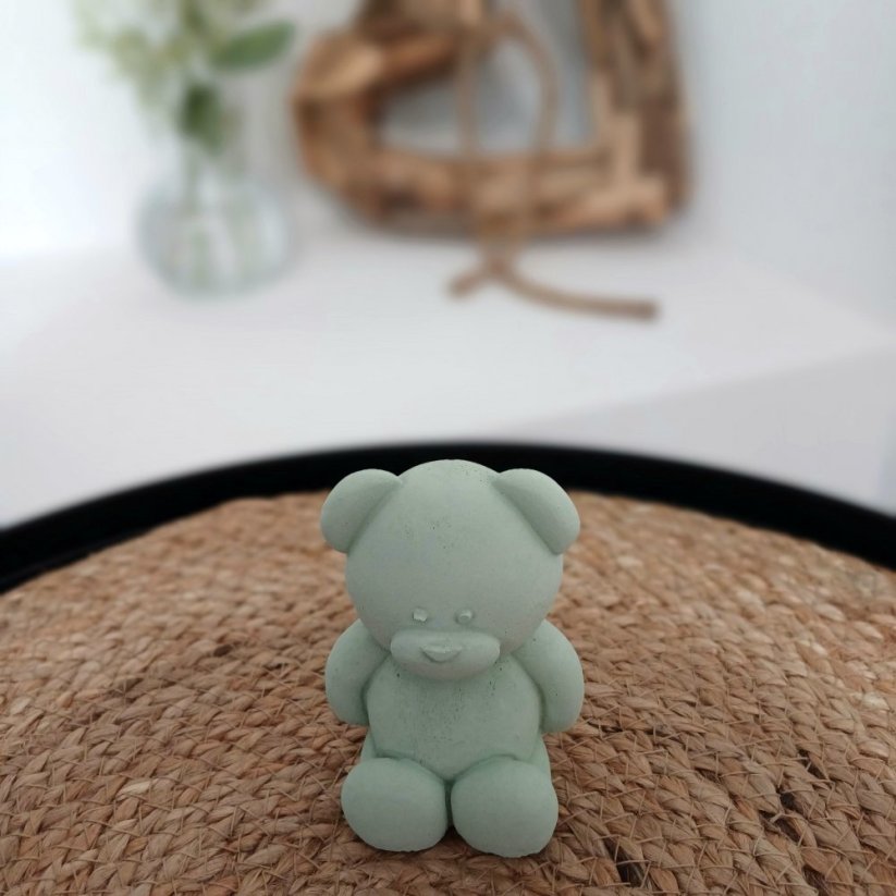 Betonový medvídek stydlín BETON home - Barva: Bílá