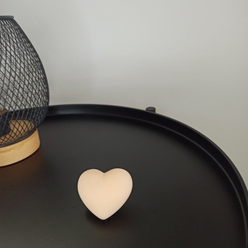 Betonové srdíčko malé 4 cm BETON home - Barva: Meruňková