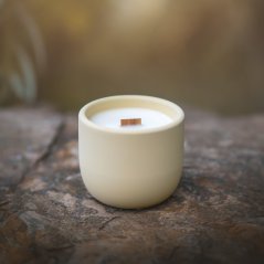 Sójová svíčka v betonu DOKONALÝ RELAX / Citronová tráva x zázvor 220g