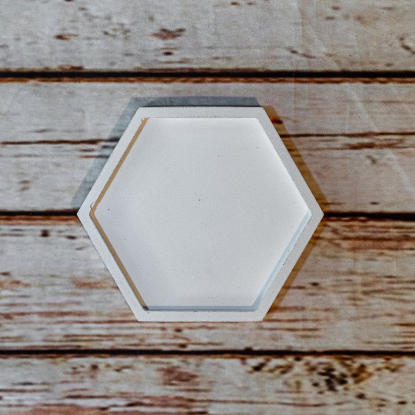 Betonový podtácek hexagon BETON home - Barva: Oranžová