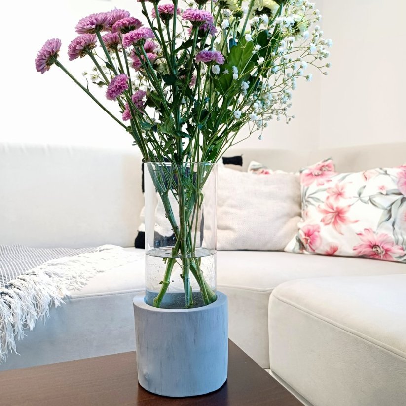 Váza Dualis BETON home - Barva: Šedá