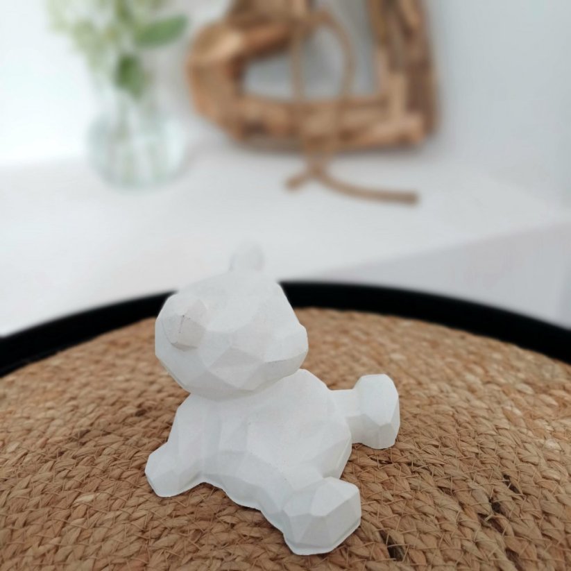 Betonový medvídek pohodář BETON home - Barva: Béžová