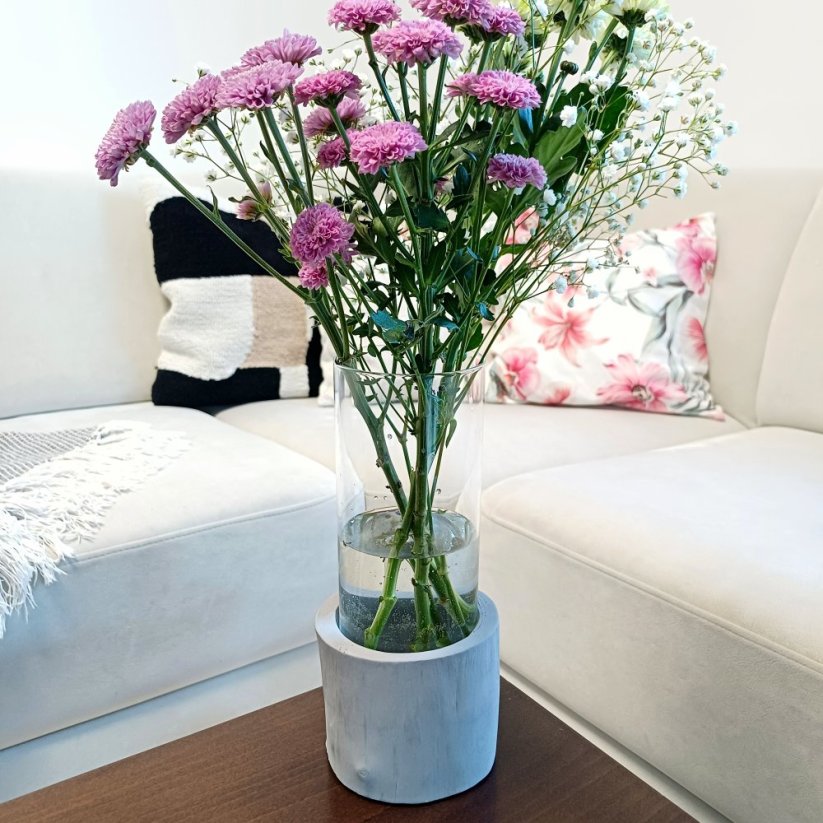 Váza Dualis BETON home - Barva: Šedá