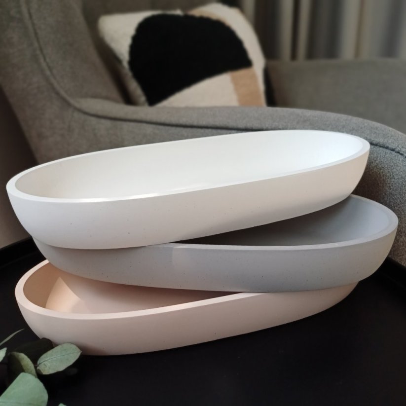 Betonová mísa oválná velká BETON home