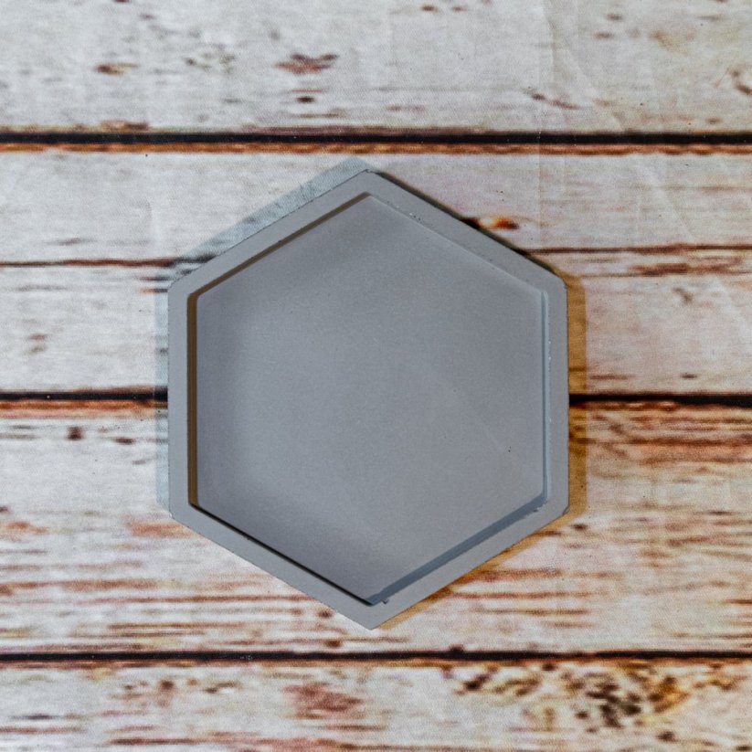 Betonový podtácek hexagon BETON home - Barva: Oranžová