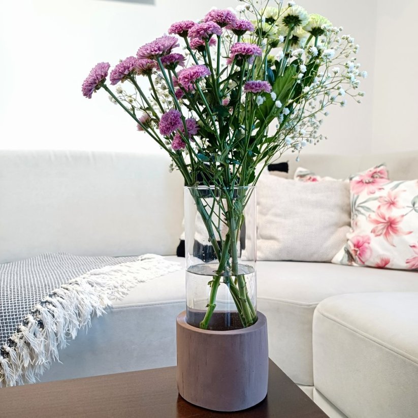 Váza Dualis BETON home - Barva: Šedá