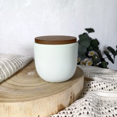 Vonný vosk do aromalampy v betonové dóze s víčkem LESNÍ ROMANCE / Himalájský cedr x Jasmín 120 g