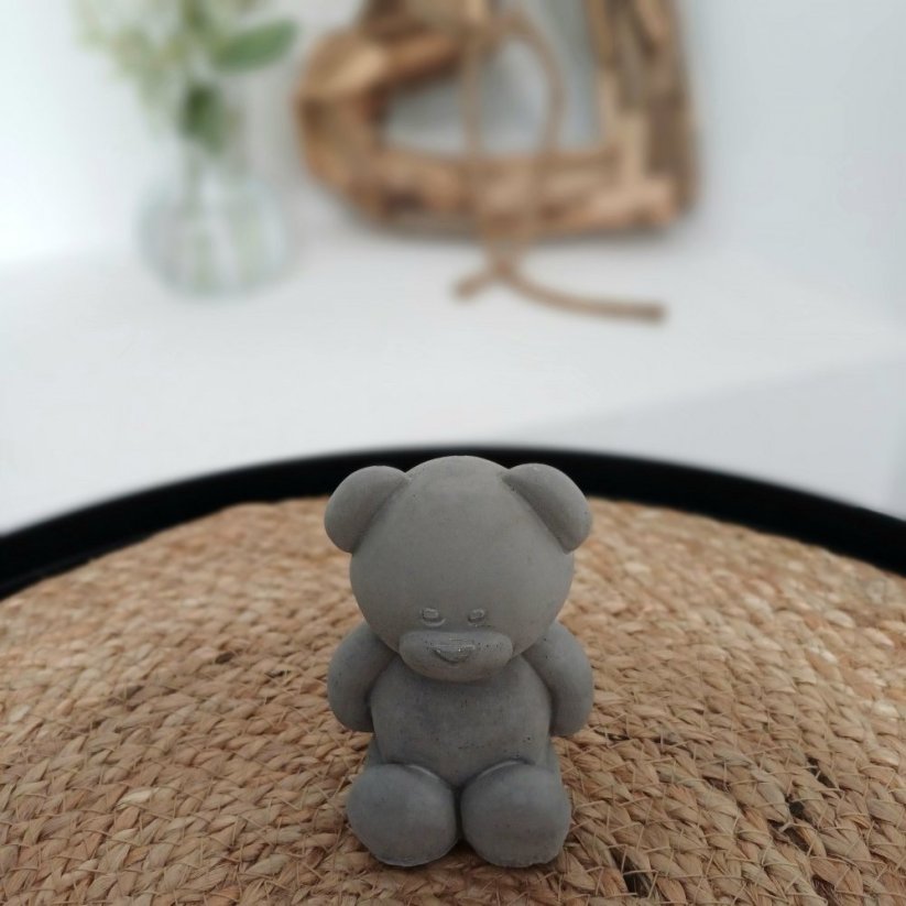 Betonový medvídek stydlín BETON home - Barva: Bílá