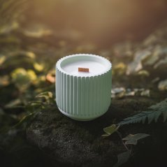 Sójová svíčka v betonu vroubek TROPICKÝ KOKTEJL / Maracuja a mango 300g