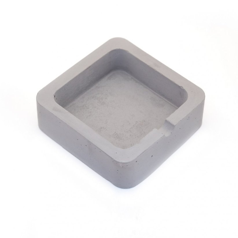 Betonový popelník hranatý BETON home - Barva: Šedá