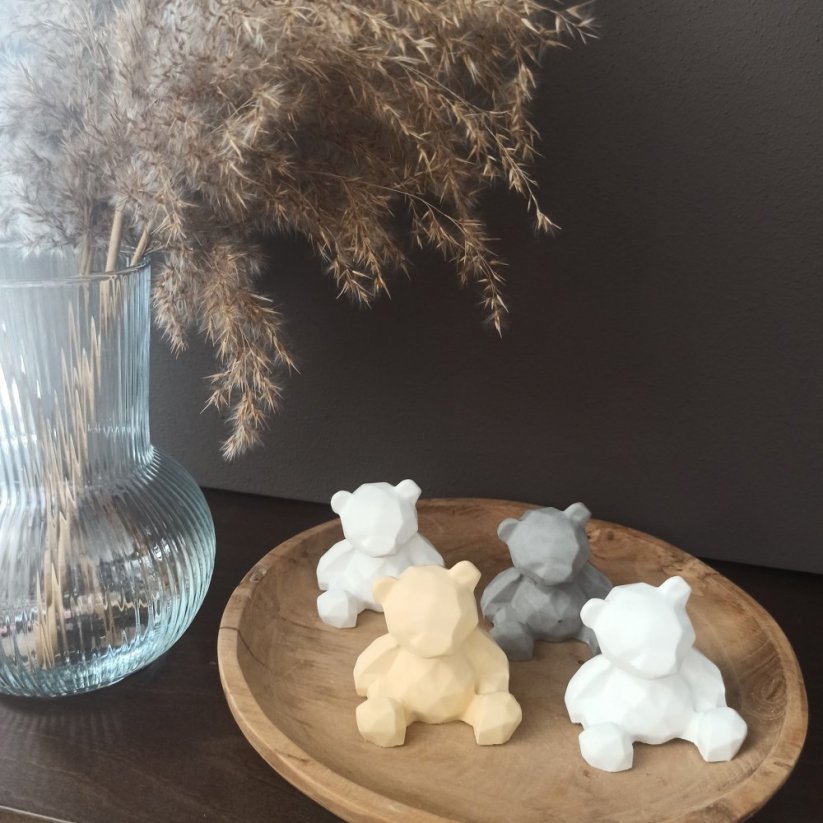 Betonový medvídek BETON home - Barva: Šedá