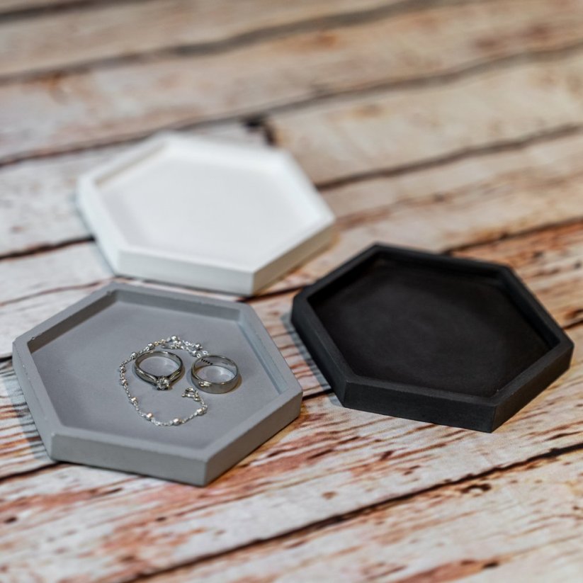 Betonový podtácek hexagon BETON home - Barva: Oranžová