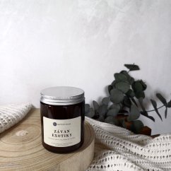 Sójová svíčka ve skle ZÁVAN EXOTIKY / Santalové dřevo x Pižmo x Vanilka 150g
