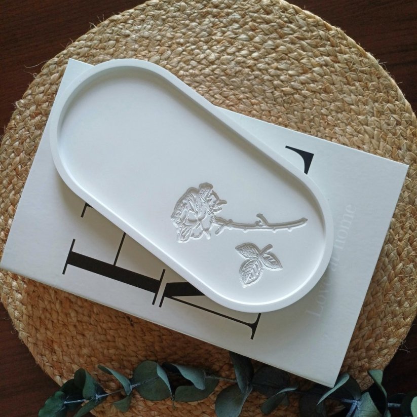 Betonový podtácek ovál velký BETON home - Barva: Šedá