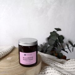 Sójová svíčka ve skle MALINOVÉ POKUŠENÍ / Malina x Pepř 150g