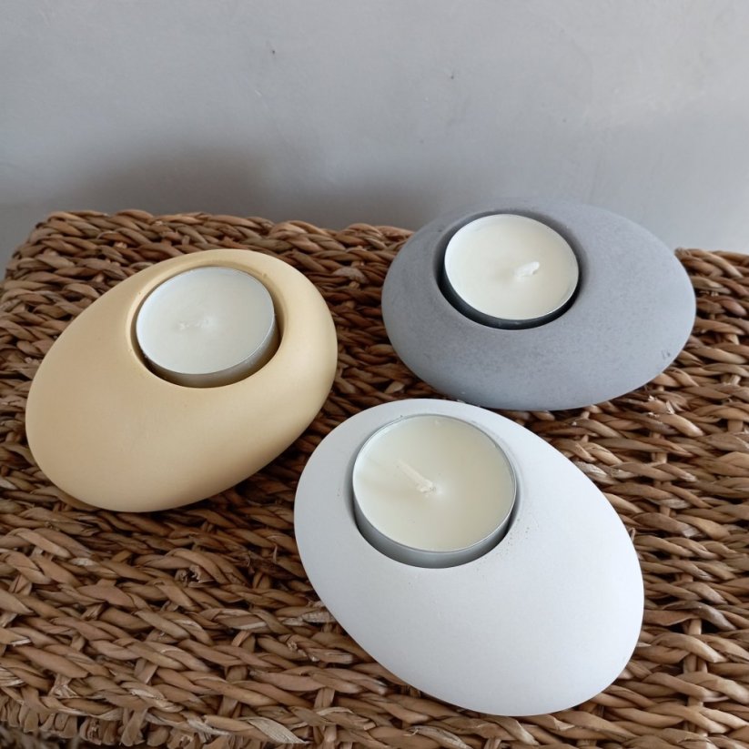 Betonový svícen Ovalis BETON home