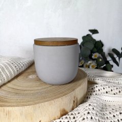 Vonný vosk do aromalampy v betonové dóze s víčkem DOKONALÝ RELAX / Citronová tráva x zázvor 120 g