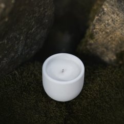 Sójová svíčka v betonu mini BEZ VŮNĚ 70g