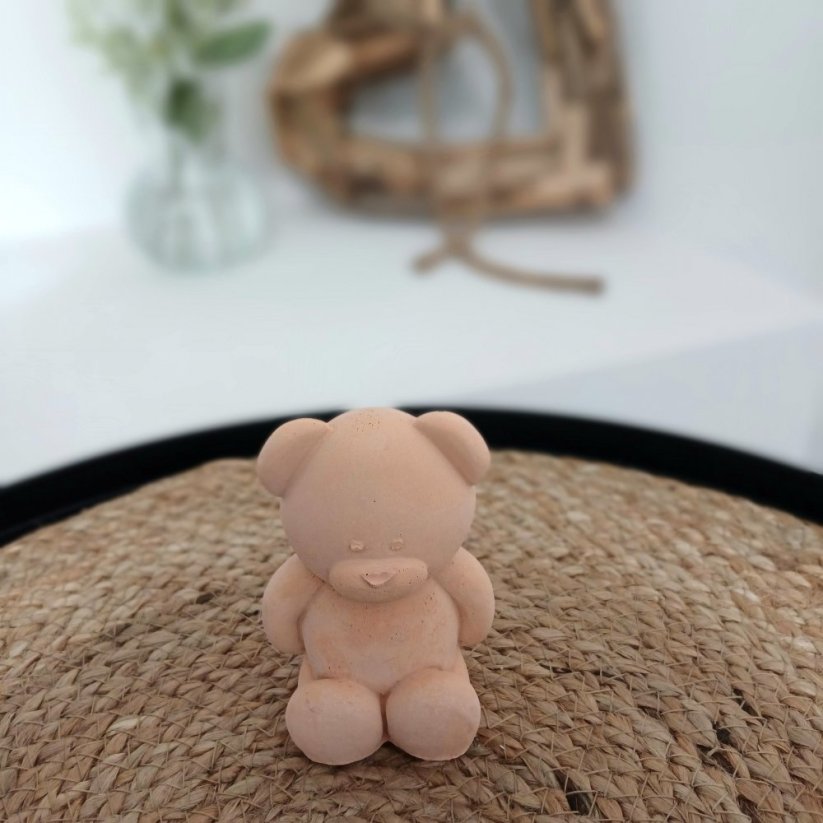 Betonový medvídek stydlín BETON home - Barva: Bílá