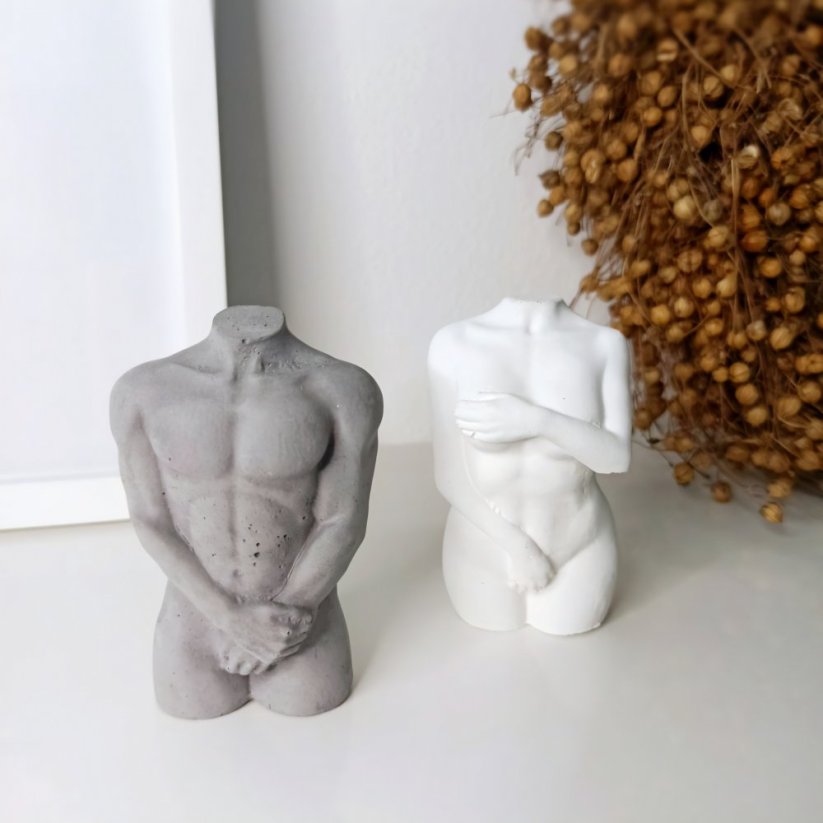 Betonové sošky mužské tělo / ženské tělo sada 2 ks BETON home