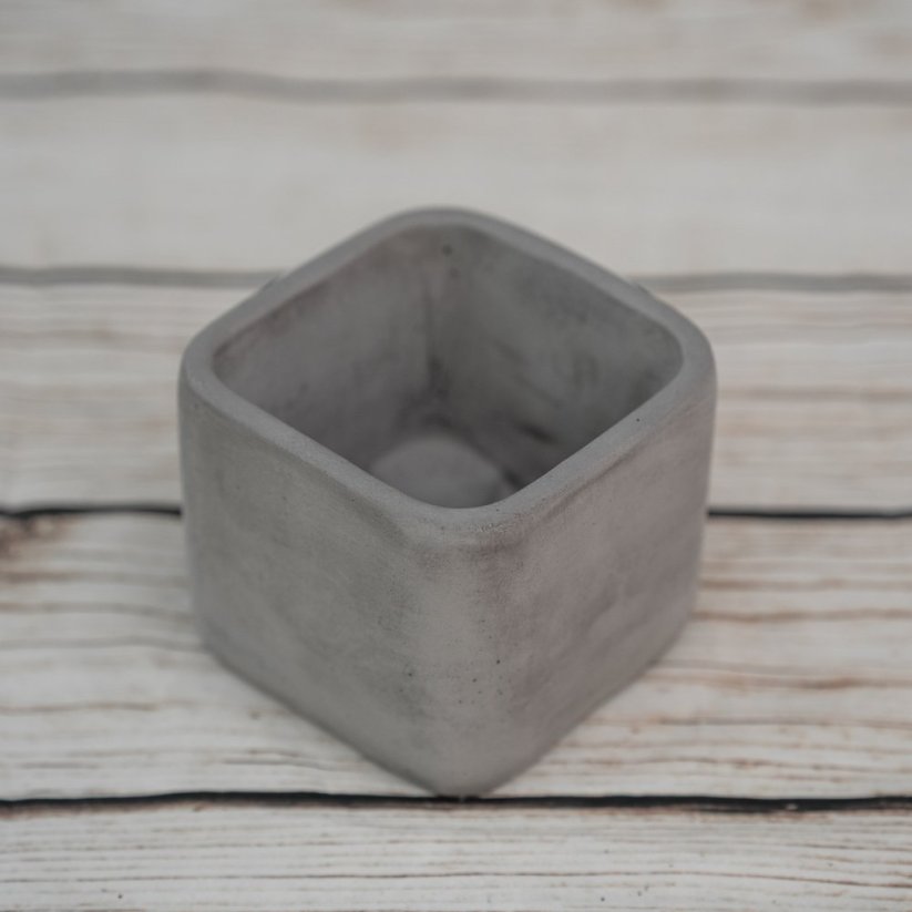 Betonový květináč hranatý BETON home - Barva: Šedá