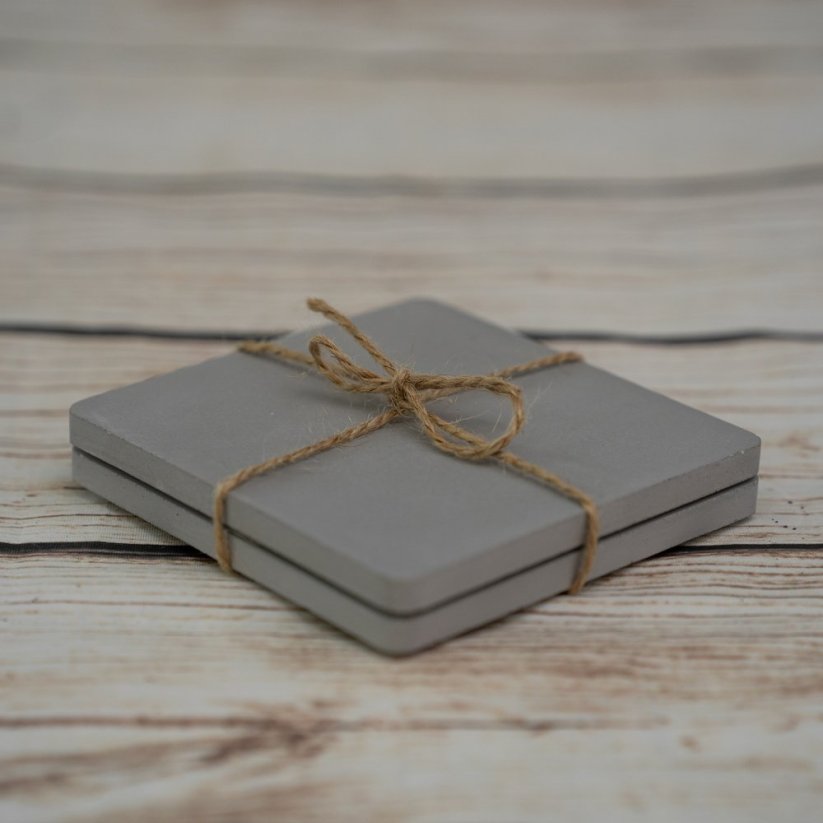 Betonový set podtácků čtverec BETON home