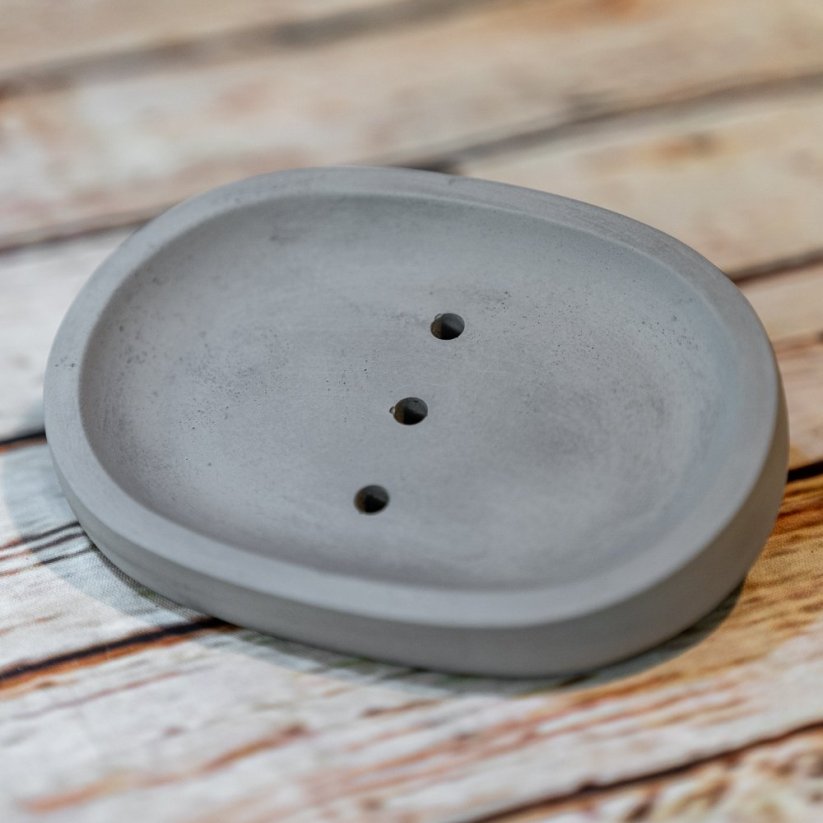 Betonová mýdlenka BETON home - Barva: Bílá